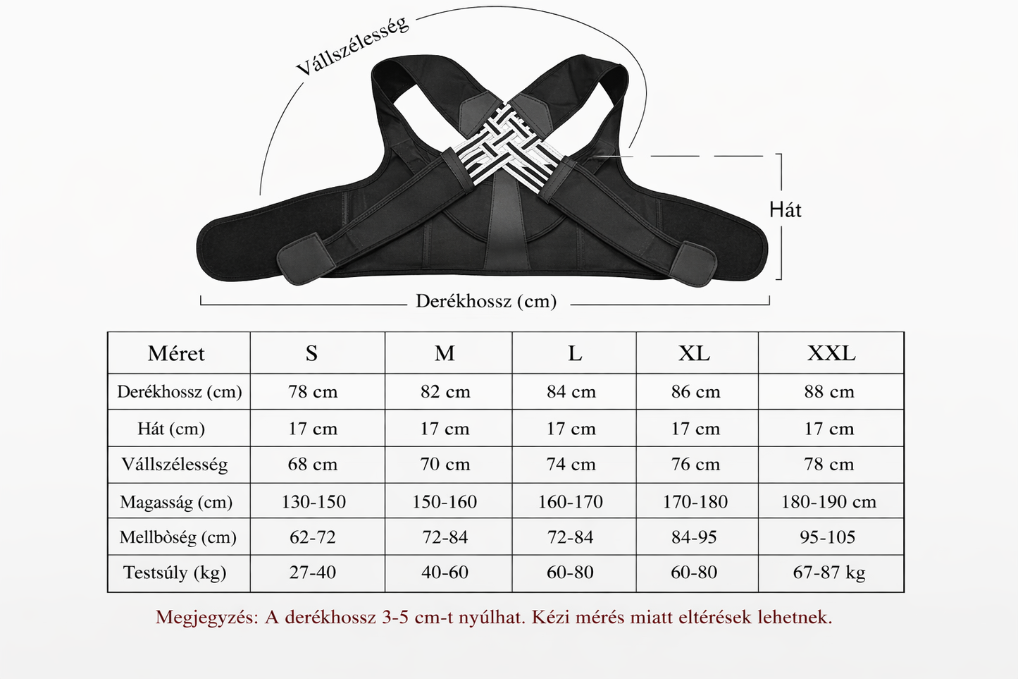 SpineX™ Testtartás javító